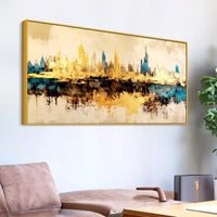 Luxury Modern Cityscape Painting for Home Décor