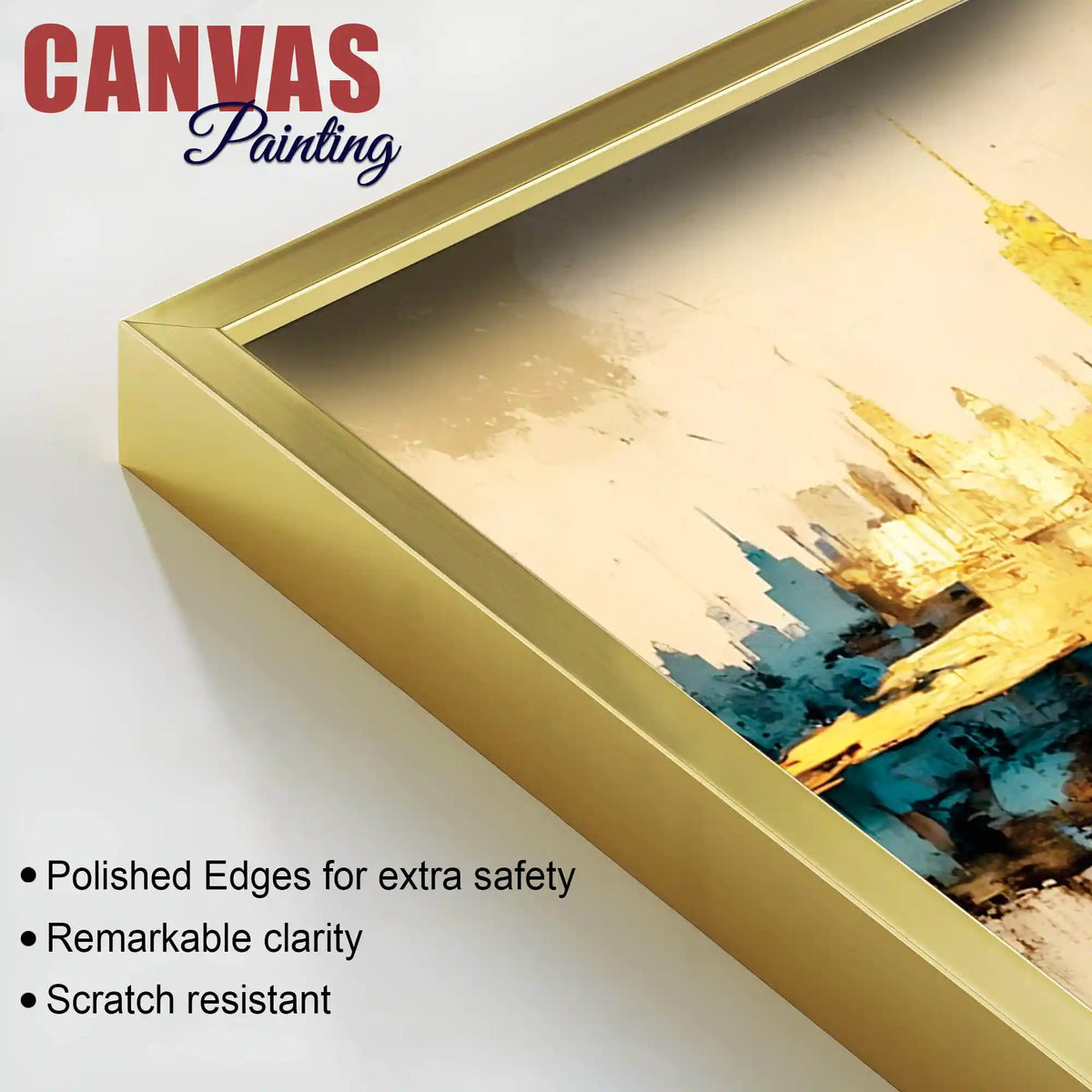 Luxury Modern Cityscape Painting for Home Décor
