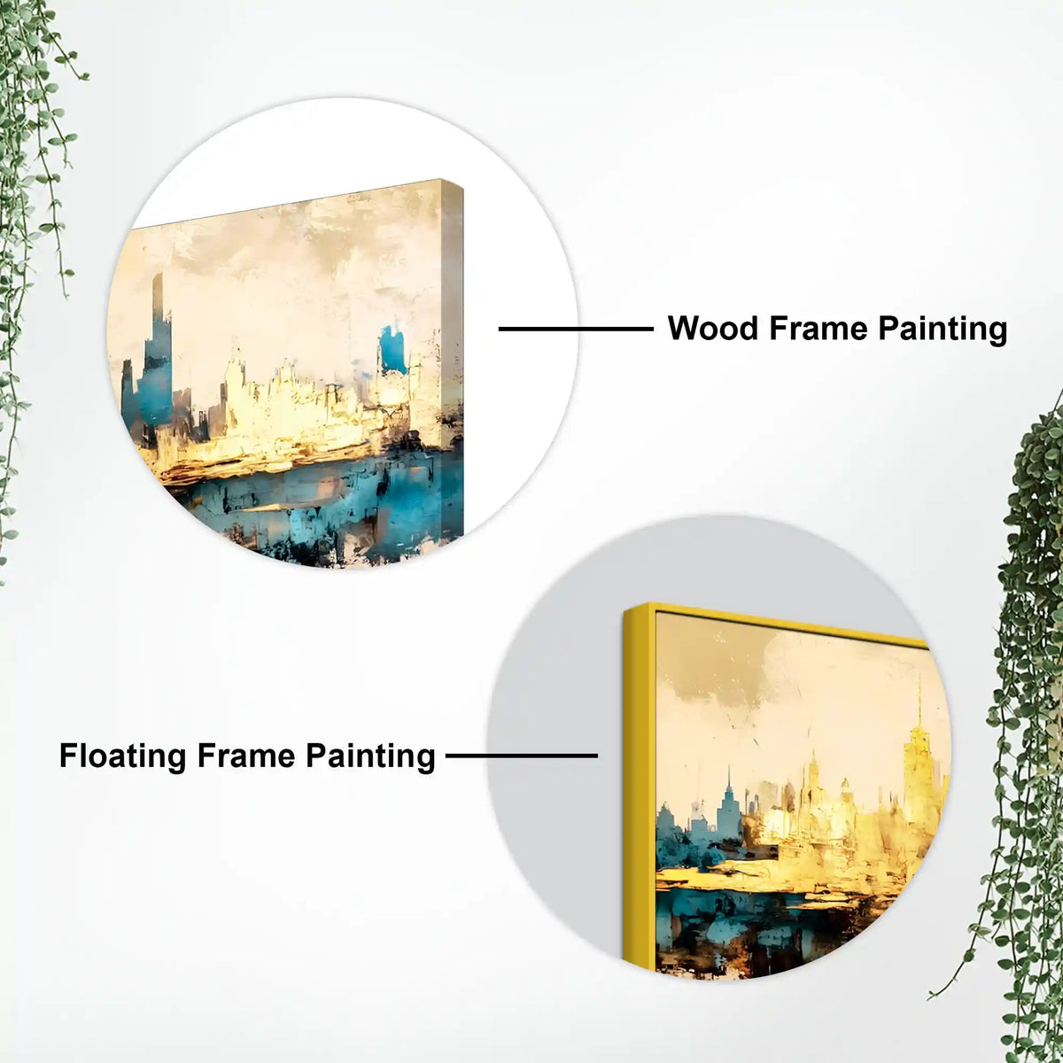 Luxury Modern Cityscape Painting for Home Décor