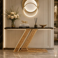 Luxury Modern Console Table with LED Lighting (SS 302)