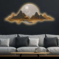 Luxury Moonlit Nature Art Premium Crystal Glass Backlit LED Wall Art