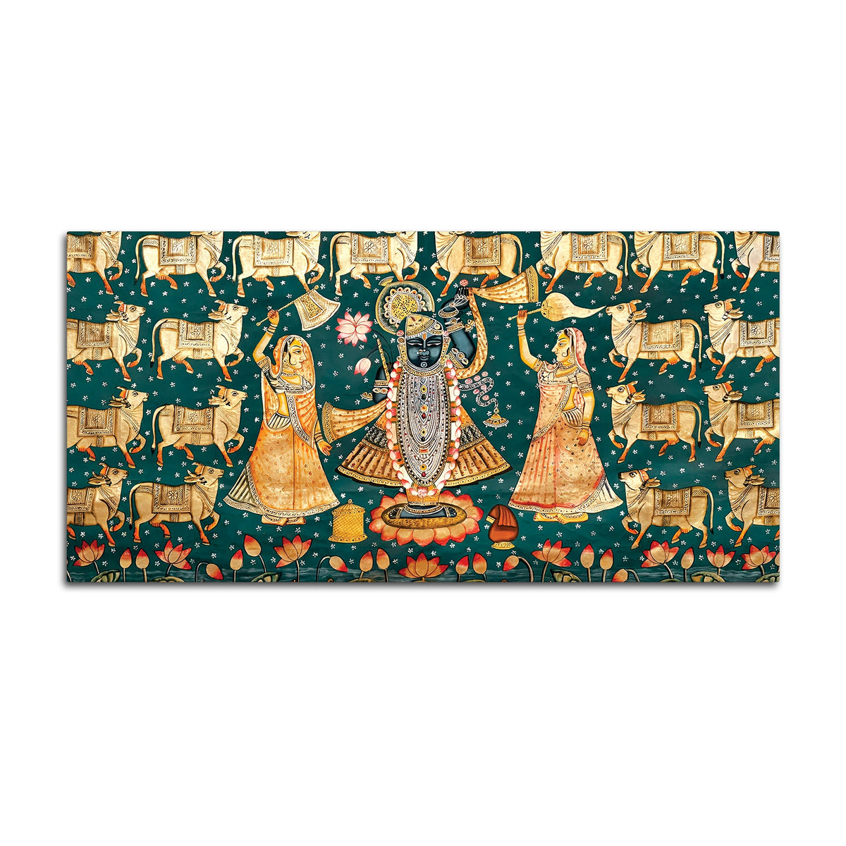 Luxury Nathdwara Shrinathji Krishna Wall Painting