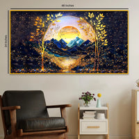 Luxury Nature Inspired Crystal Glass Wall Painting