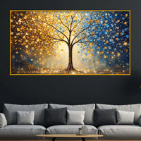Luxury Nature Tree Crystal Glass Wall Painting