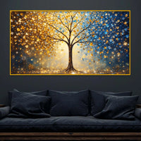 Luxury Nature Tree Crystal Glass Wall Painting