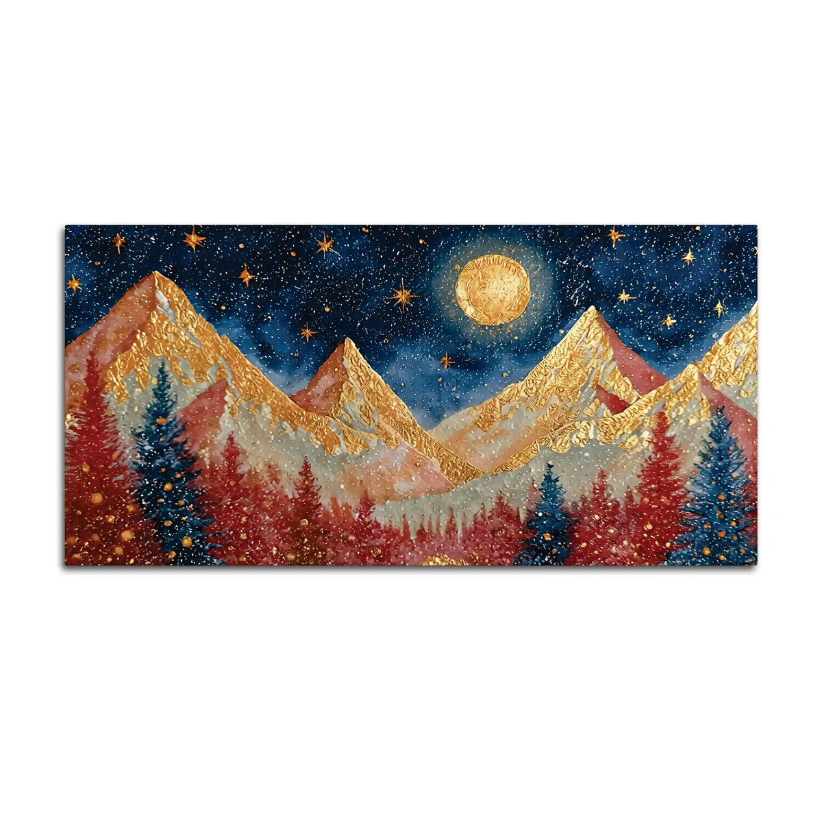 Luxury Night Sky Canvas Painting for Modern Wall