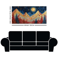Luxury Night Sky Canvas Painting for Modern Wall