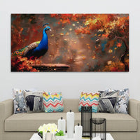 Luxury Peacock Artwork Canvas Painting for Modern Homes