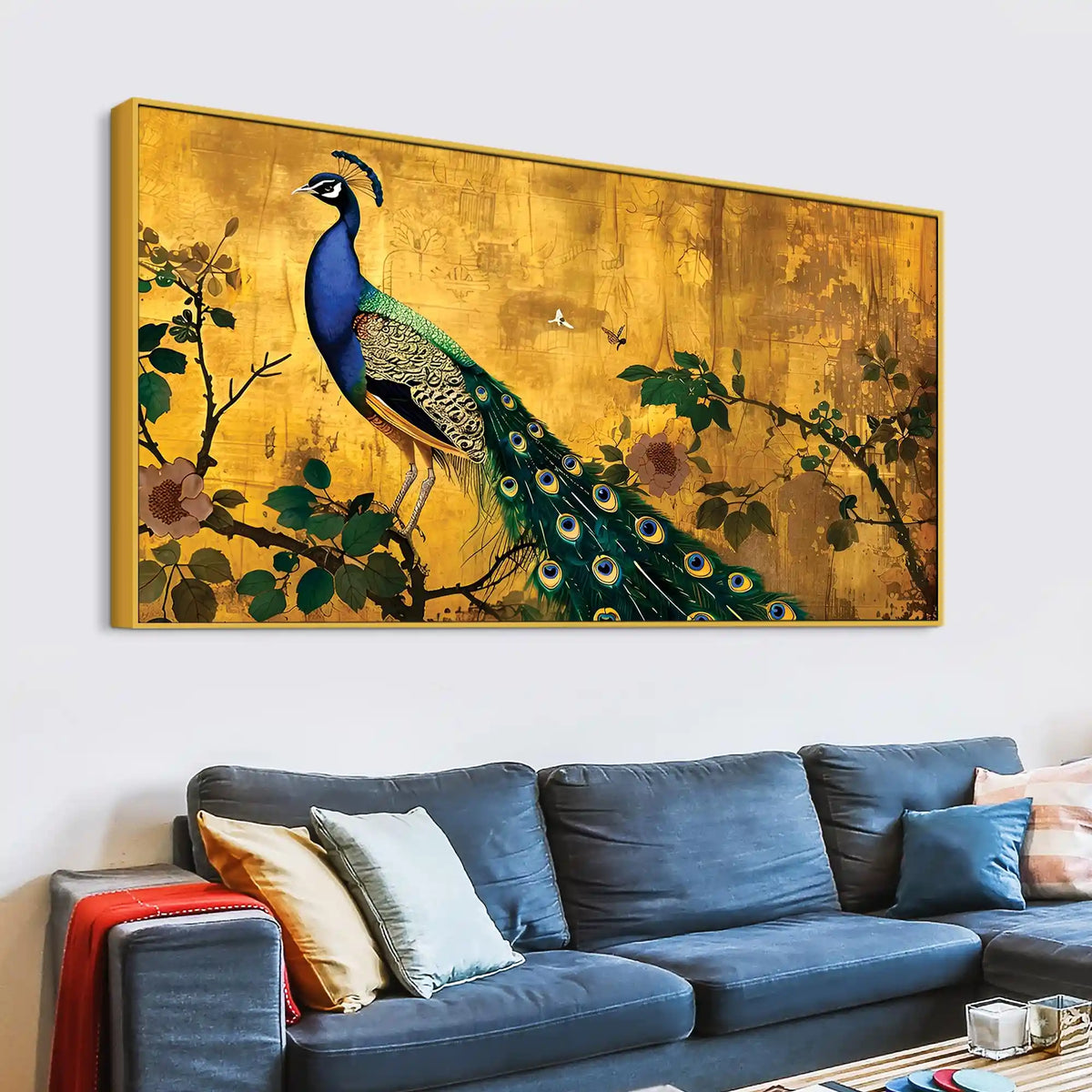 Luxury Peacock Canvas Wall Painting for Bedroom