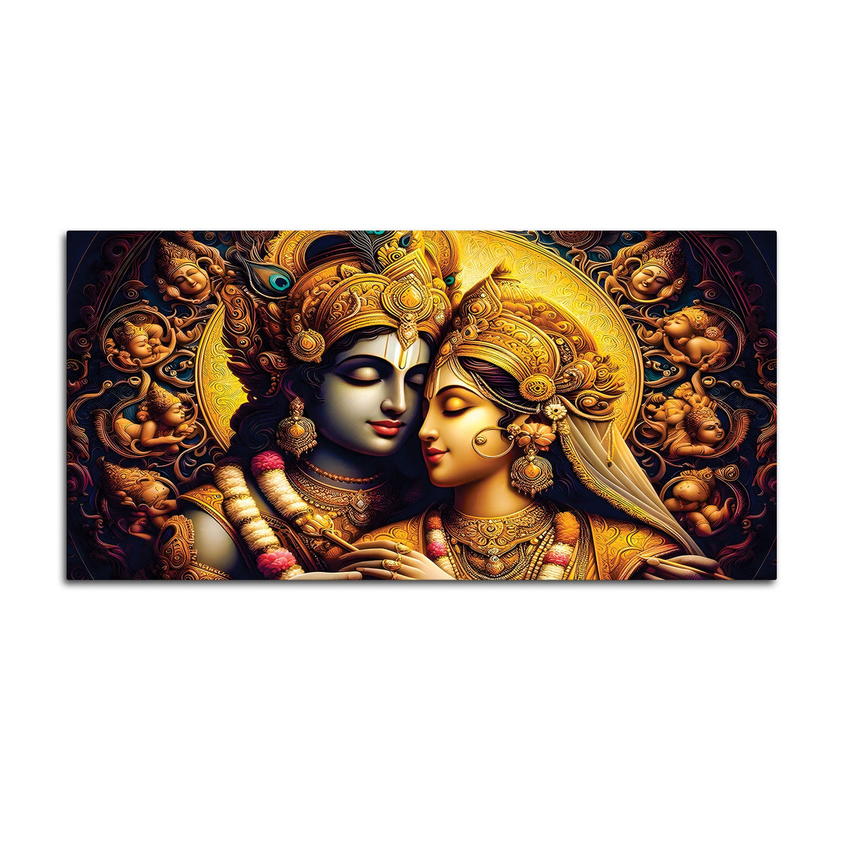Luxury Radha Krishna Painting Traditional Wall Art