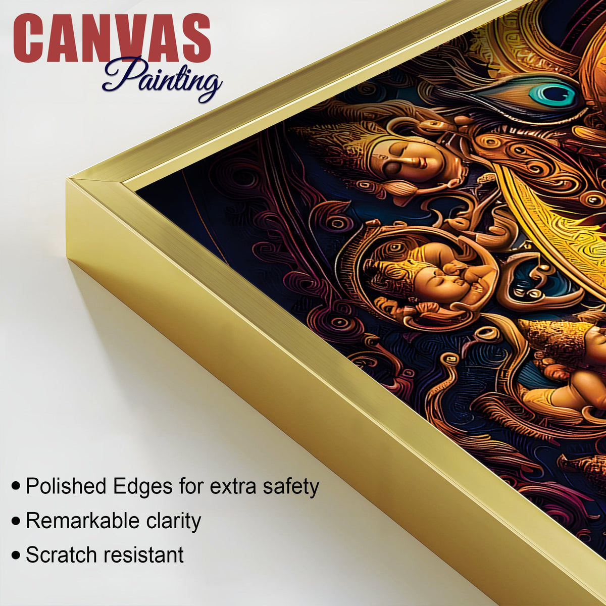 Luxury Radha Krishna Painting Traditional Wall Art