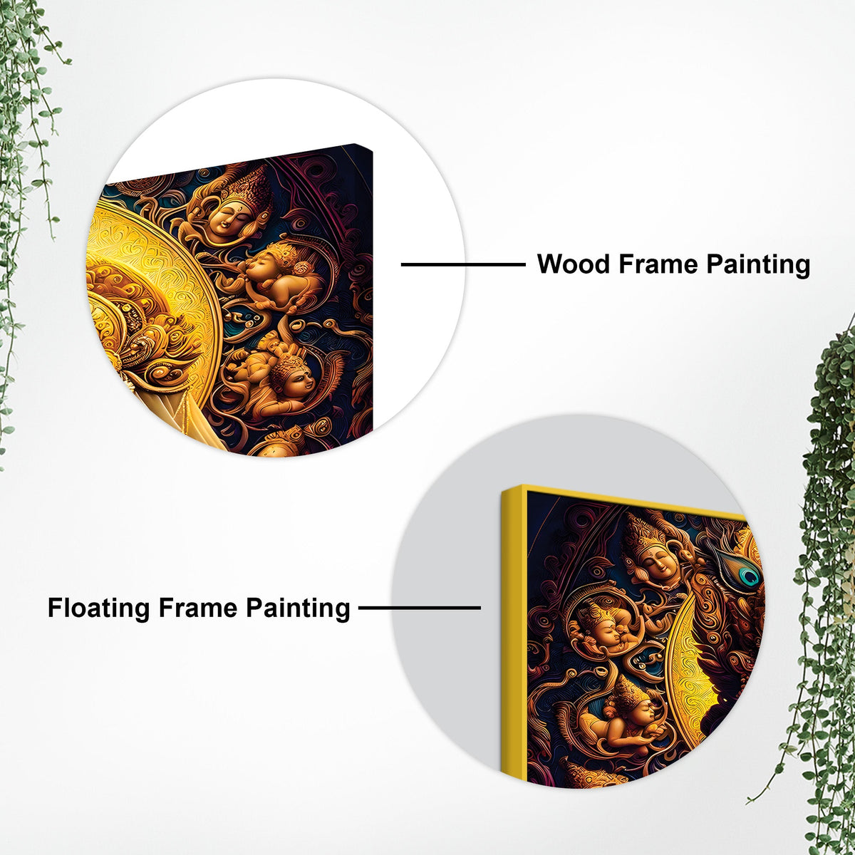 Luxury Radha Krishna Painting Traditional Wall Art