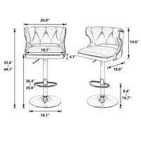 Luxury Royal Blue Velvet Bar Lounge Chair with Gold Base