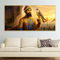 Luxury Sikh Guru Spiritual Canvas Painting for Home & Office
