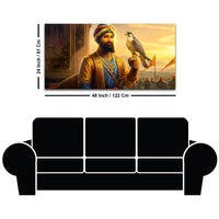 Luxury Sikh Guru Spiritual Canvas Painting for Home & Office