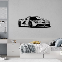 Luxury Sports Car Metal Wall Art for Modern Home Décor