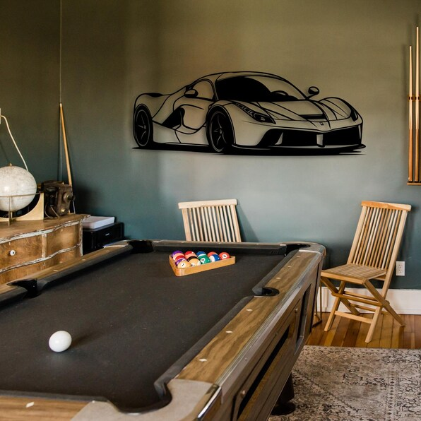 Luxury Sports Car Metal Wall Art for Modern Home Décor