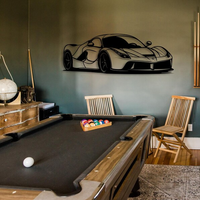 Luxury Sports Car Metal Wall Art for Modern Home Décor
