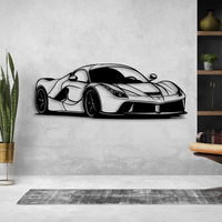 Luxury Sports Car Metal Wall Art for Modern Home Décor
