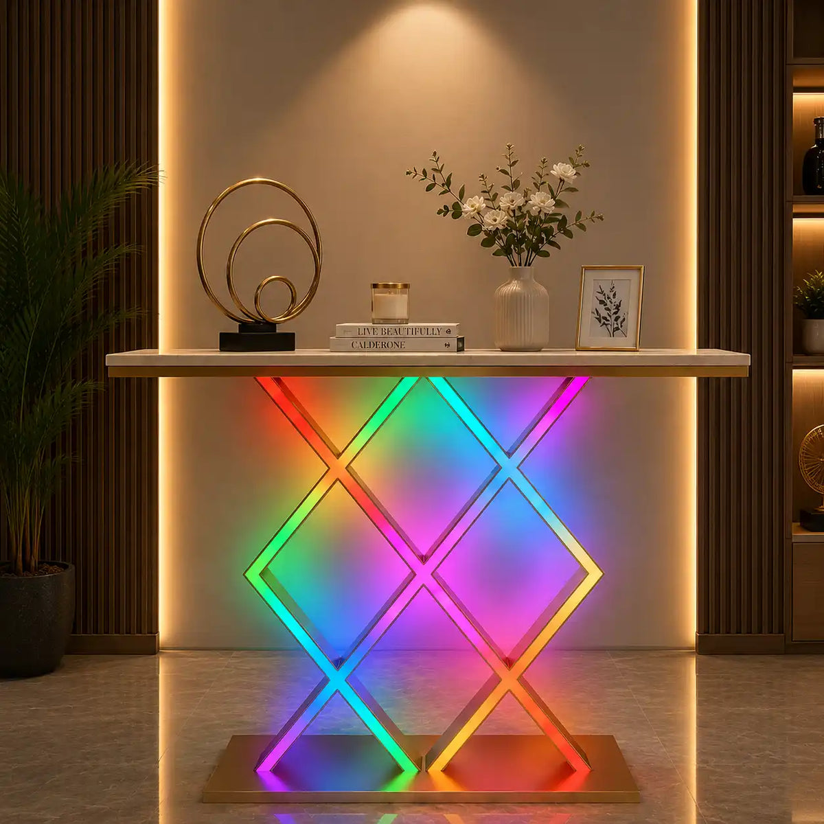 Luxury Style LED Console Table | Designer Modern Home Decor (SS 302)