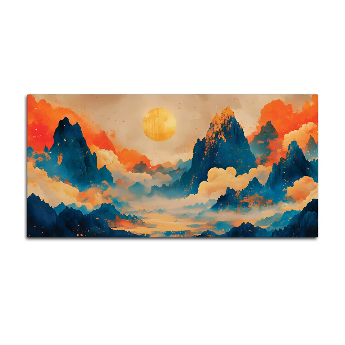 Luxury Sunset Abstract Canvas Wall Decor Painting