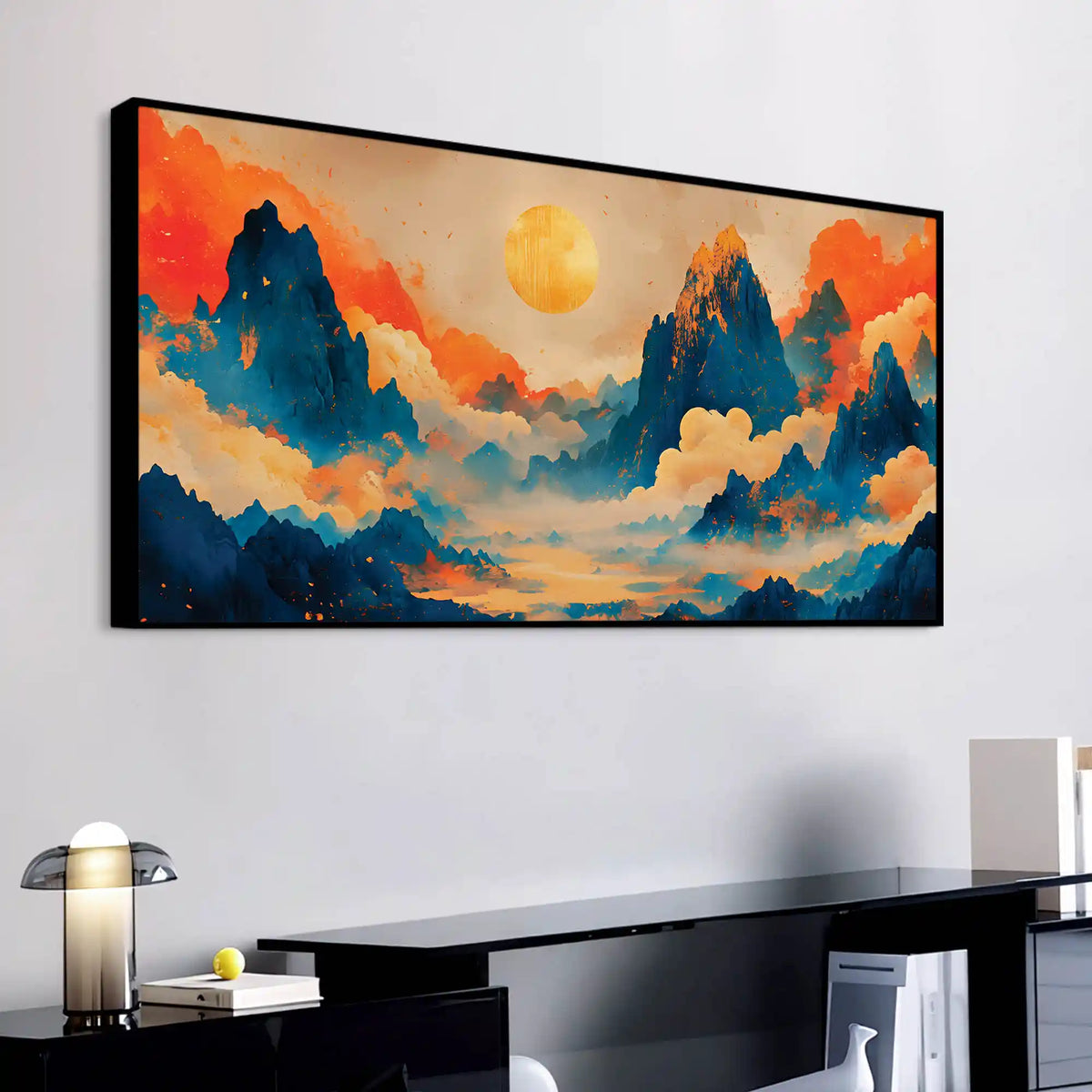 Luxury Sunset Abstract Canvas Wall Decor Painting
