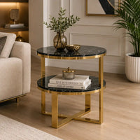 Luxury Table with Double Shelf for Luxury Living Room & Bedroom Décor
