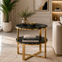 Luxury Table with Double Shelf for Luxury Living Room & Bedroom Décor