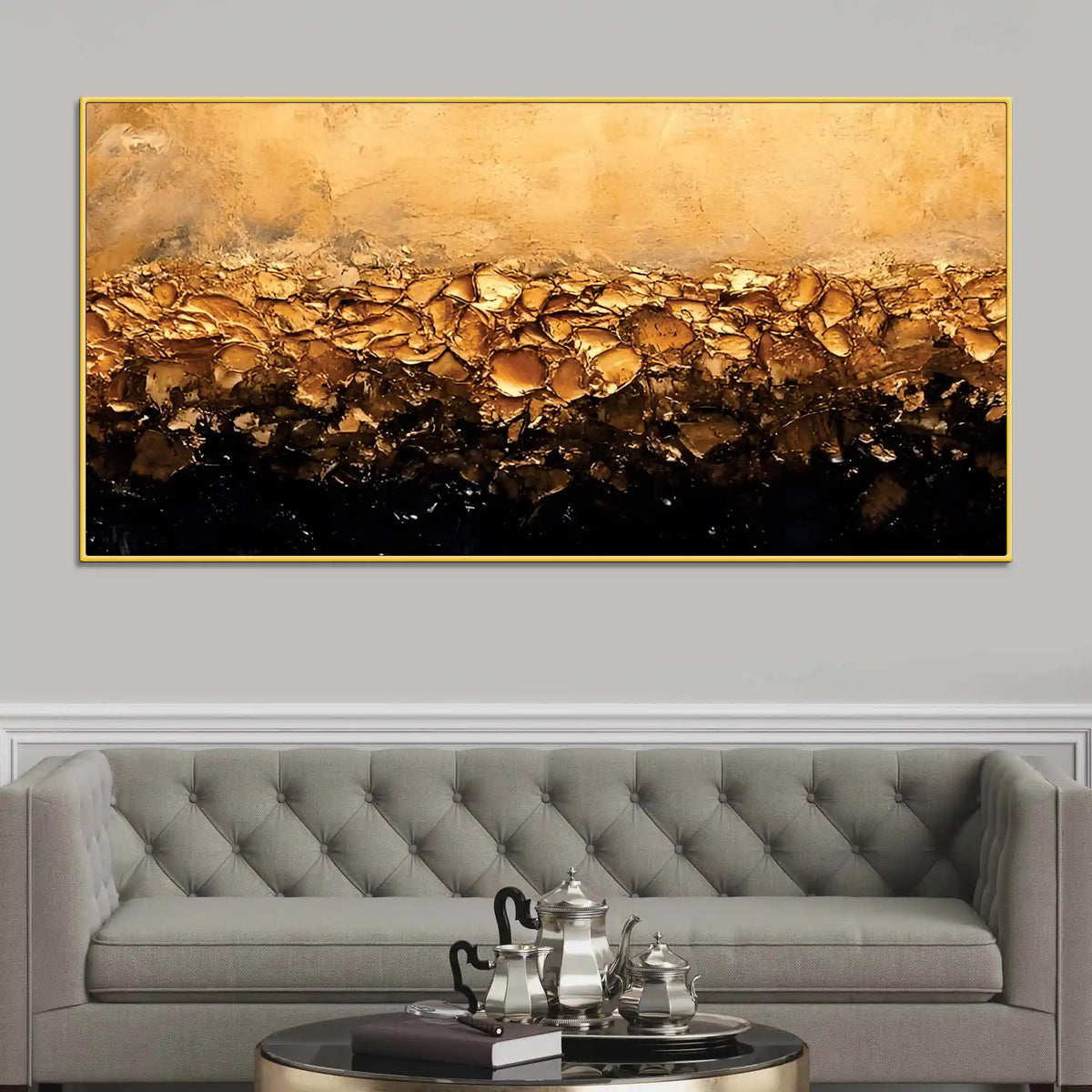 Luxury Textured Canvas Wall Art Abstract Painting for Stylish Home Decor
