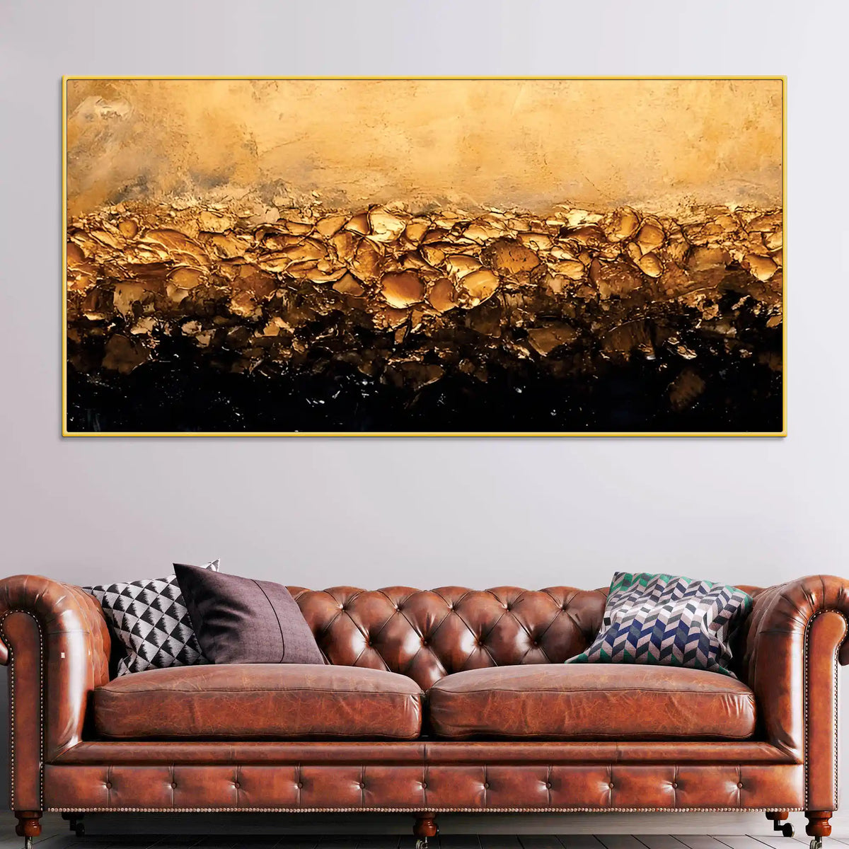 Luxury Textured Canvas Wall Art Abstract Painting for Stylish Home Decor