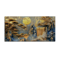 Luxury Textured Mountain Scene Abstract Canvas Painting for Home Decor