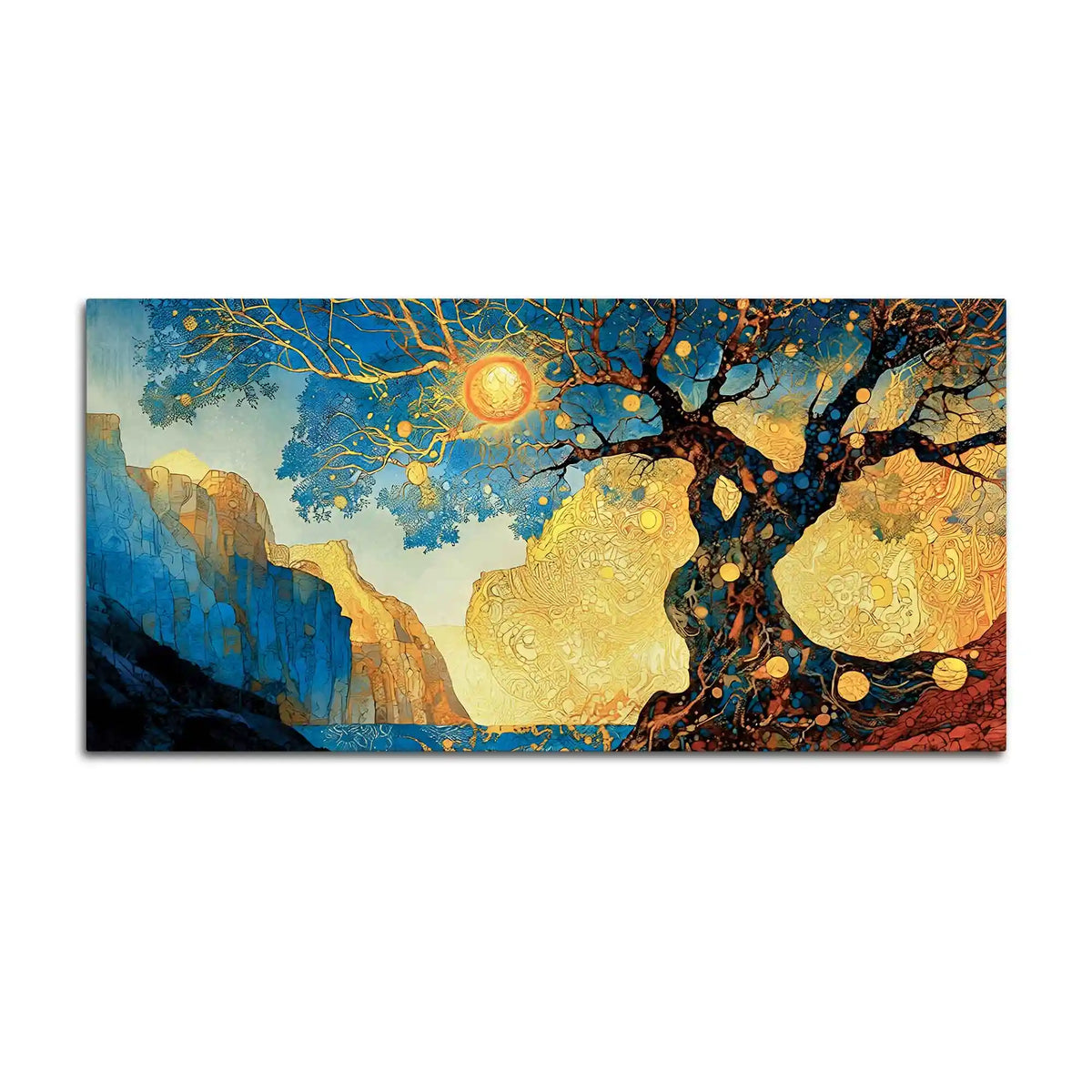 Luxury Tree of Life Abstract Canvas Painting for Home Decor