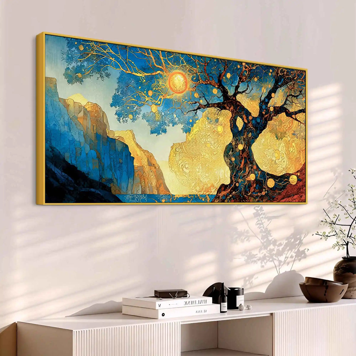 Luxury Tree of Life Abstract Canvas Painting for Home Decor