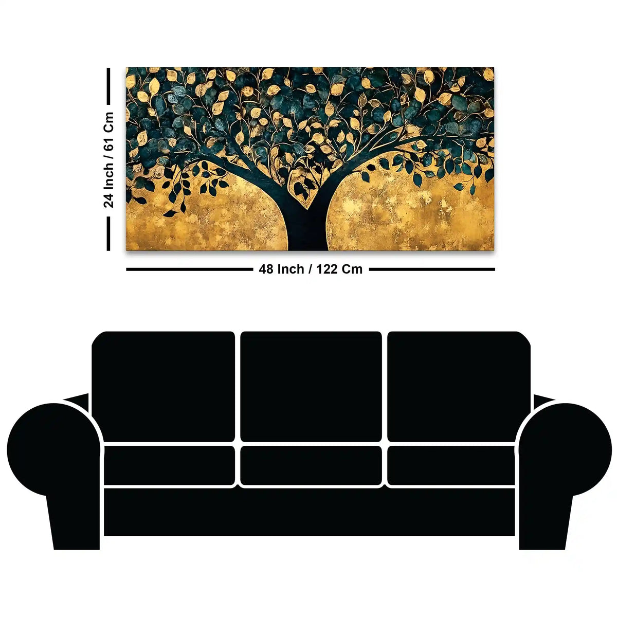 Luxury Tree of Life Canvas Wall Art Abstract Painting for Interiors