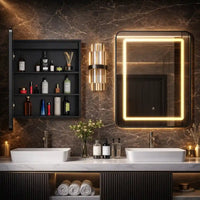 Luxury Warm Glow LED Bathroom Medicine Cabinet Mirror