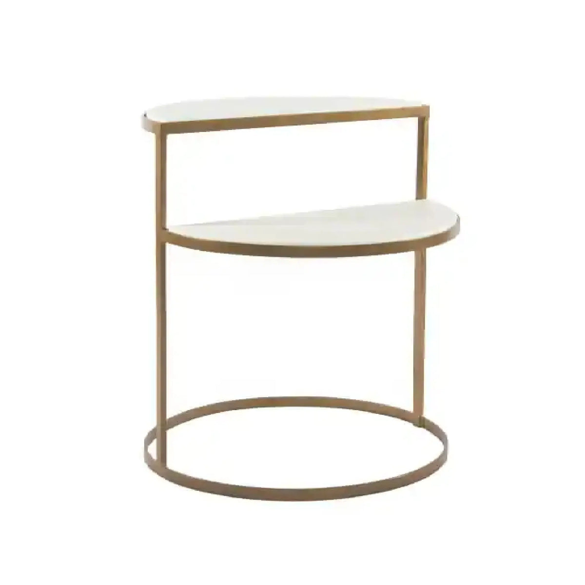 Luxury White Marble Side Table for Small Spaces