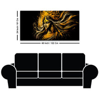 Maa Durga Golden Wall Painting for Home Decor