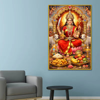Maa Durga Wall Art Floating Frame Crystal Wall Painting