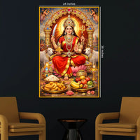 Maa Durga Wall Art Floating Frame Crystal Wall Painting