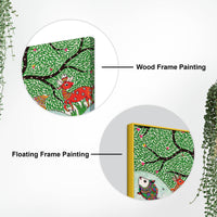 Madhubani Canvas Wall Painting for Wildlife Decor