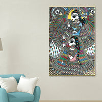 Madhubani Devotional Art Radha Krishna Wall Painting