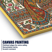 Madhubani Woman Canvas Painting for Traditional Indian Home Décor