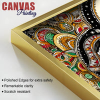 Madhubani Women Theme Canvas Painting | Ethnic Indian Wall Painting