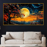 Magical Night Sky Floating Frame Crystal Wall Painting