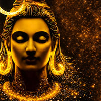 Mahadev Divine Energy Art Crystal Glass Luxury Painting