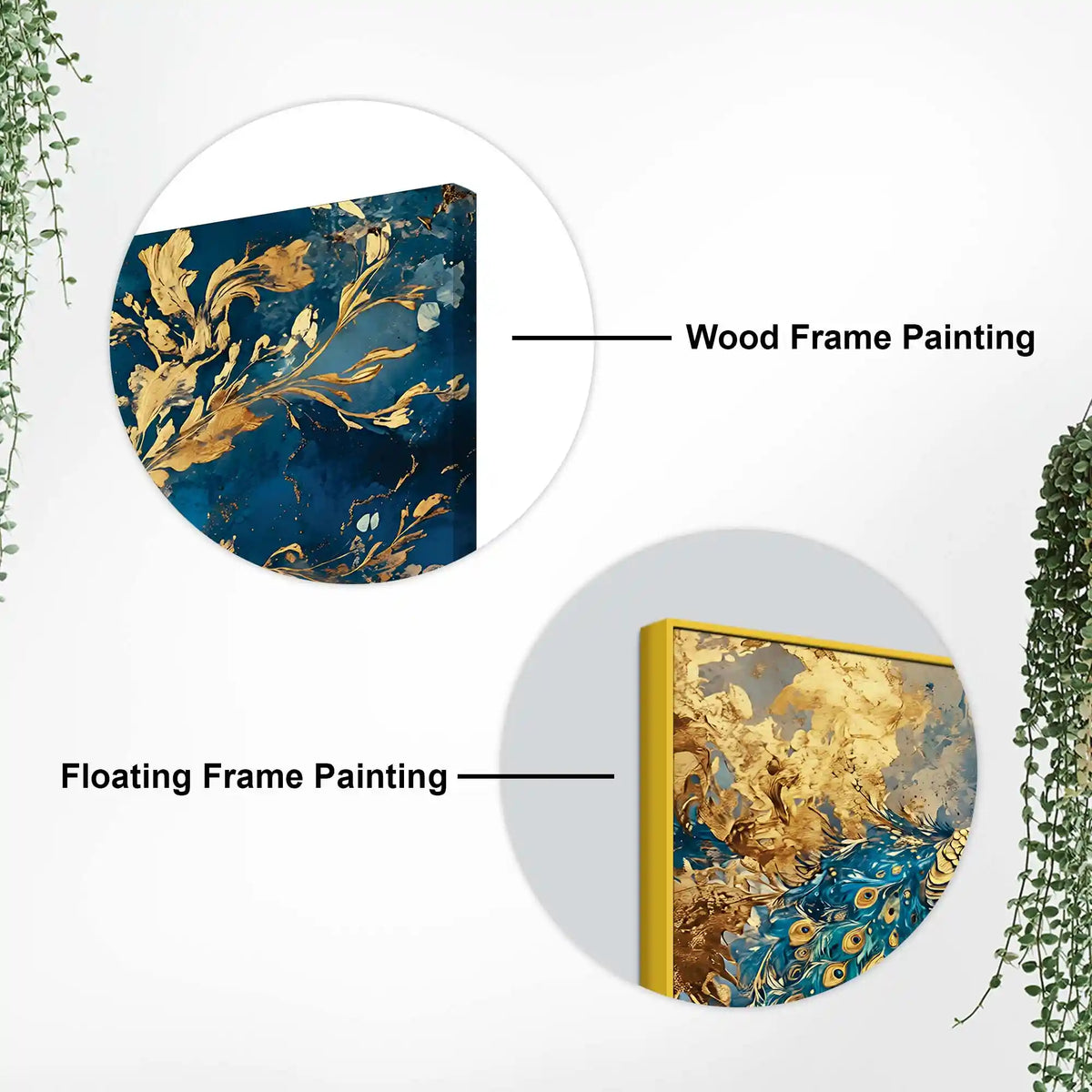 Majestic Peacock in Golden Bloom Canvas Wall Painting