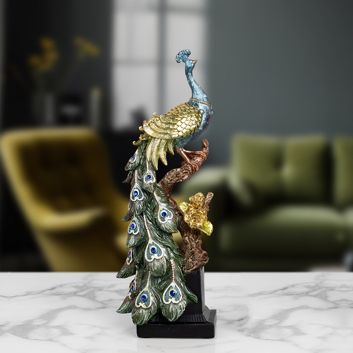 Majestic Peacock Showpiece