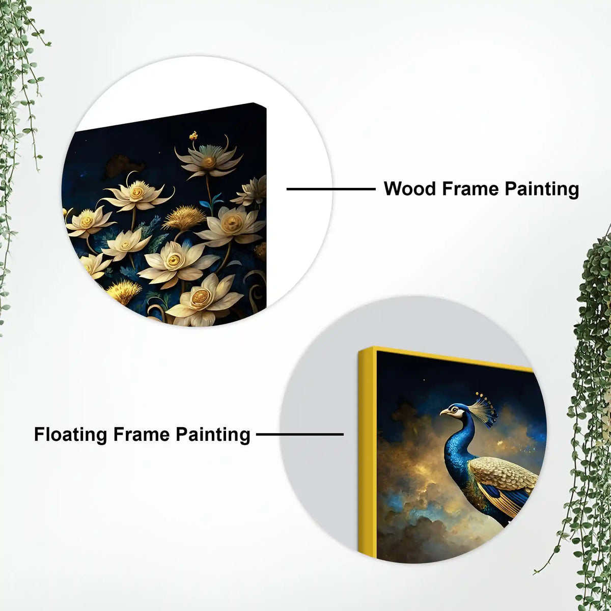 Majestic Royal Peacock in Lotus Garden Under Starlit Canvas Wall Painting