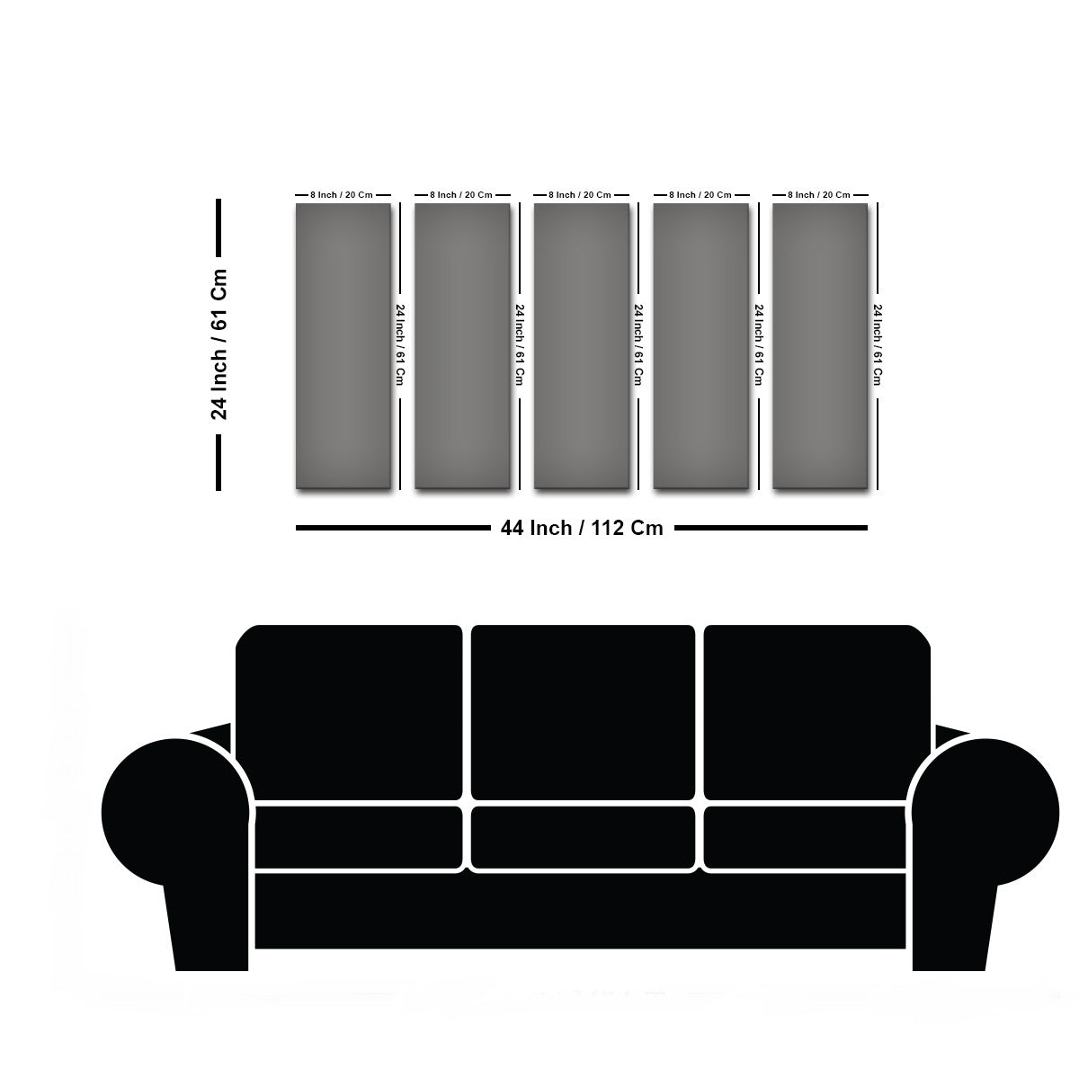 Jesus Christ and Mary Canvas Wall Painting of Five Pieces