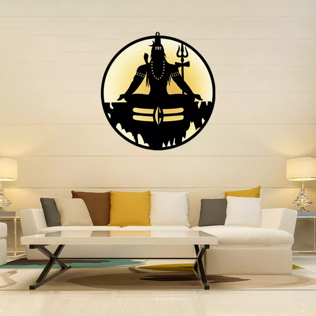 Meditating Shiva LED Wall Hanging for Wall Decor